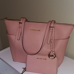 Pink Michael Kors bag & matching wallet